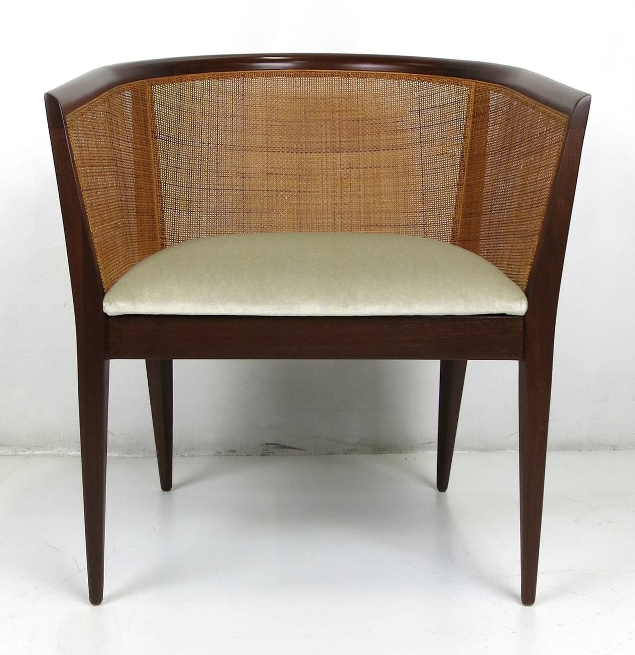 Modern Caned Back Lounge Chair by Kipp Stewart for Directional