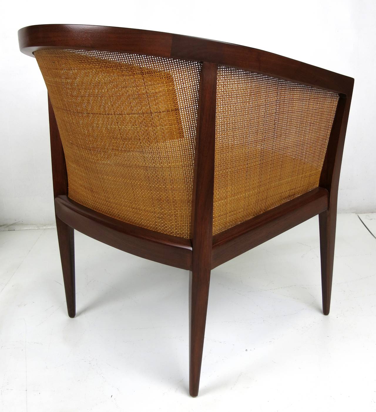 Mid-20th Century Caned Back Lounge Chair by Kipp Stewart for Directional