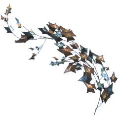 Copper and Chrome Abstract Leaf Spray by C. Jeré