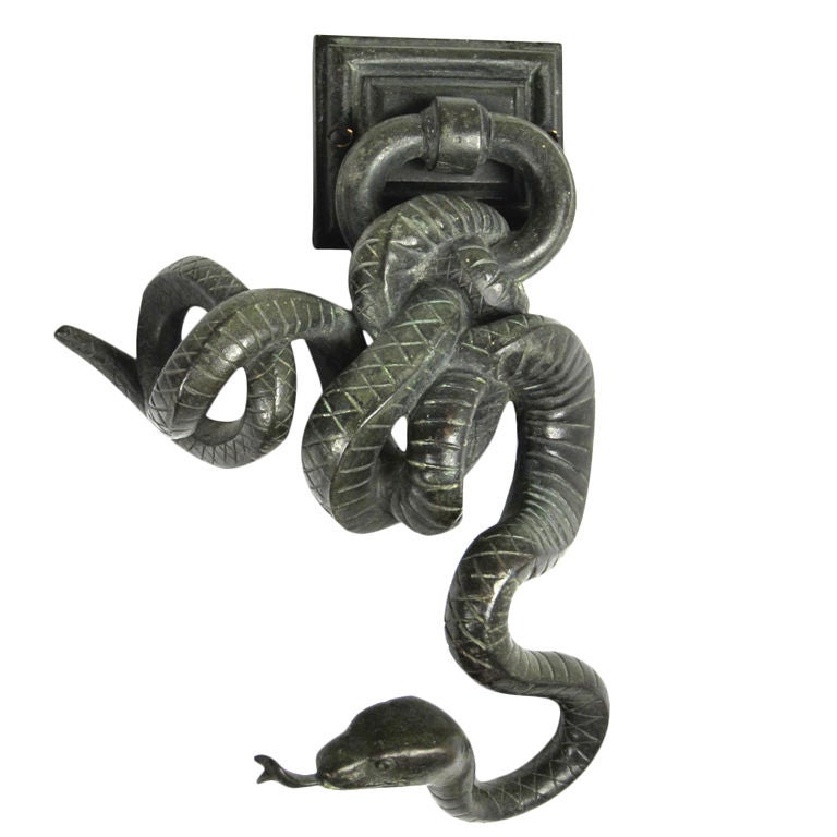 Bronze Snake Door Knocker