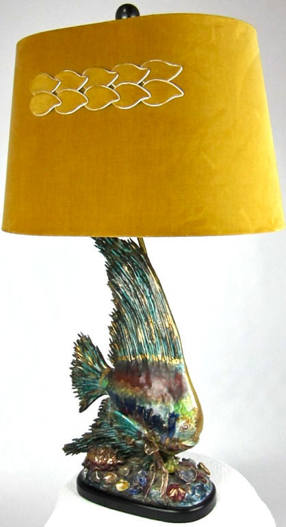 Mid-20th Century Larger than Life Figural Fish Lamp by E. Pattarino for Marbro