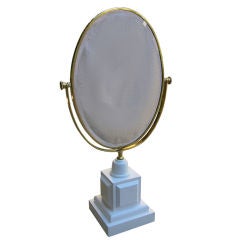 Vintage Large Brass Vanity Mirror