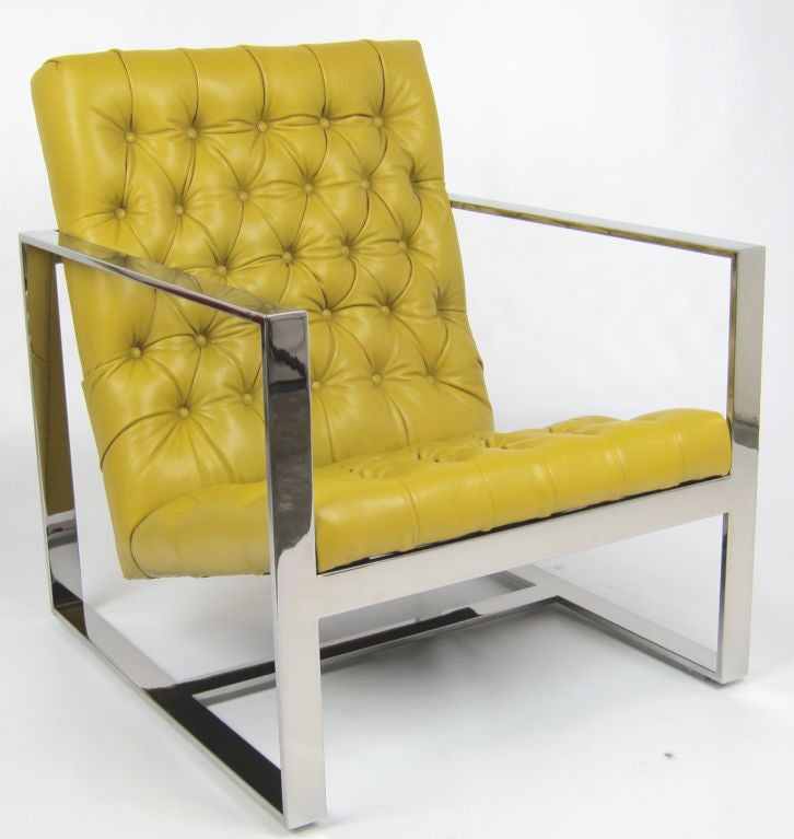 Rare Leather Lounge Chairs by Milo Baughman for Thayer Coggin