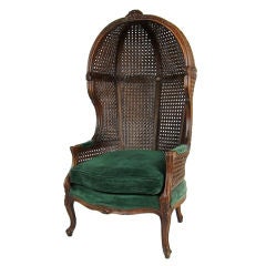 Double Caned Louis XV style Porter's Chair