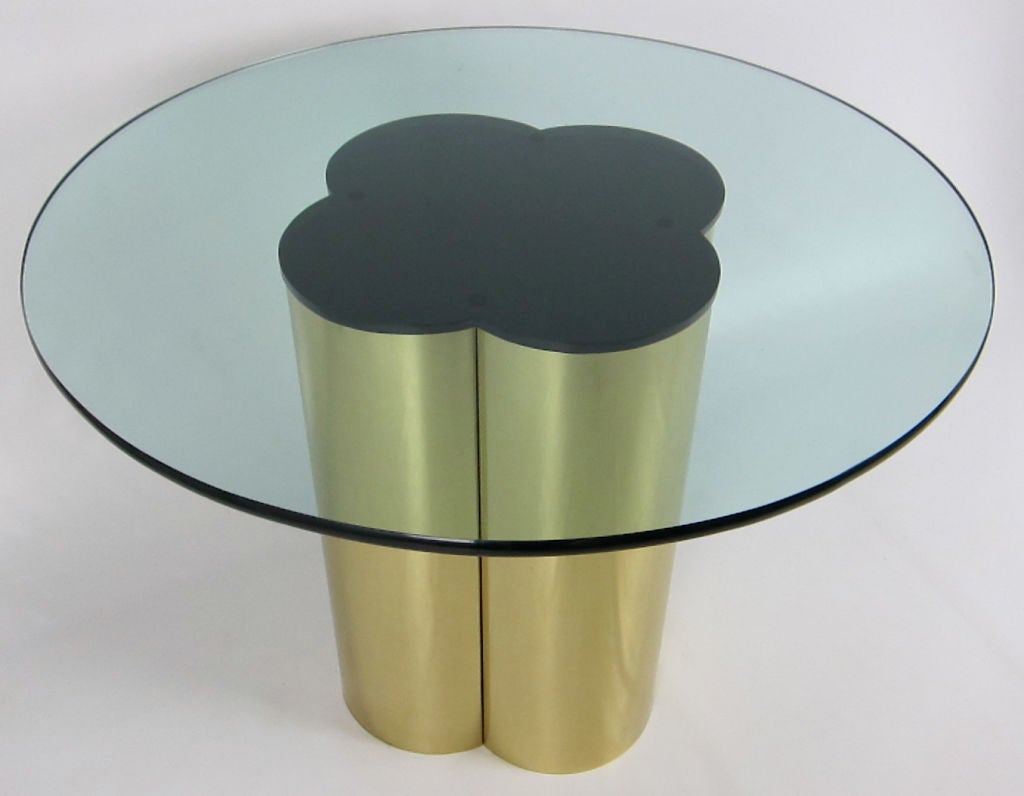 American Brass Quatrefoil Games Table by Mastercraft
