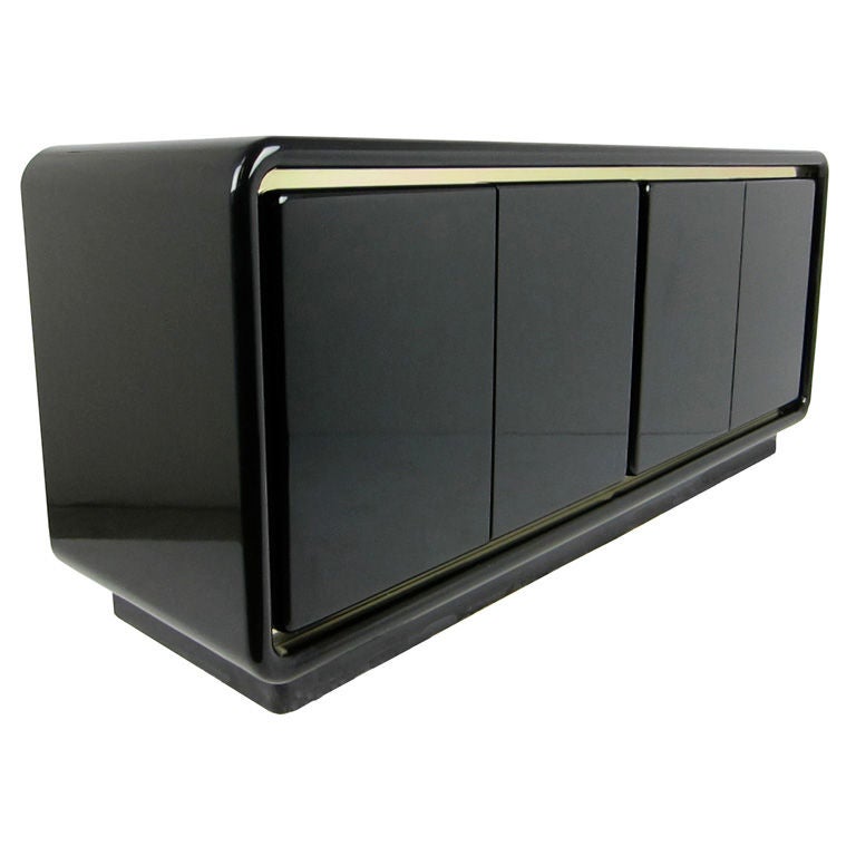 Black Lacquer Credenza by Glenn of California