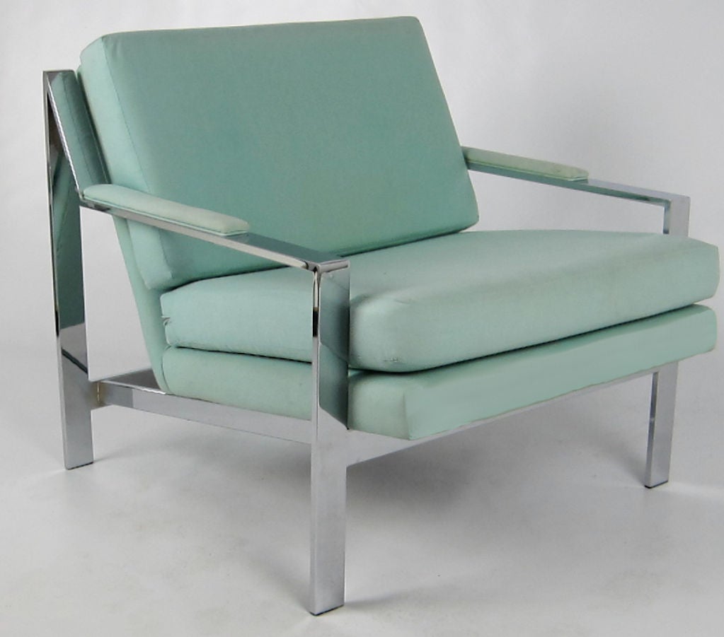 Modern Chrome Lounge Chair