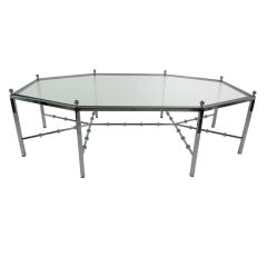 Neo-Regency Chrome Cocktail Table 12