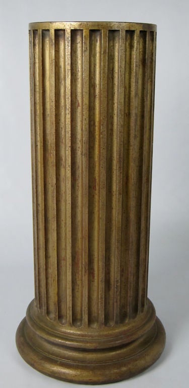 Large Scale Column with Aged Gold Leaf finish.  Diameter at the top is 15