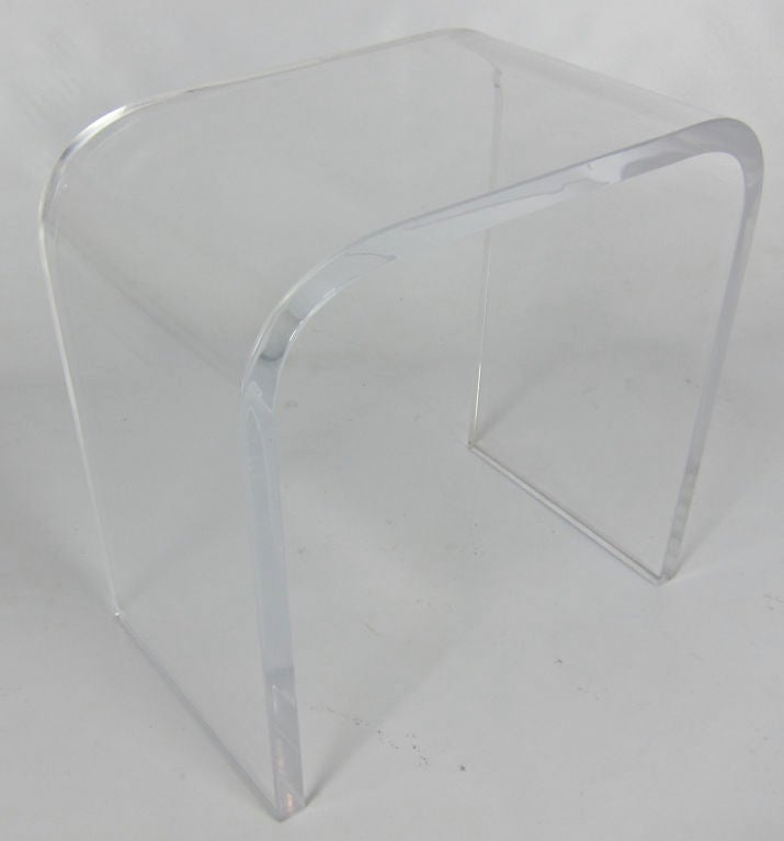 Lucite Waterfall Stool or Side Table