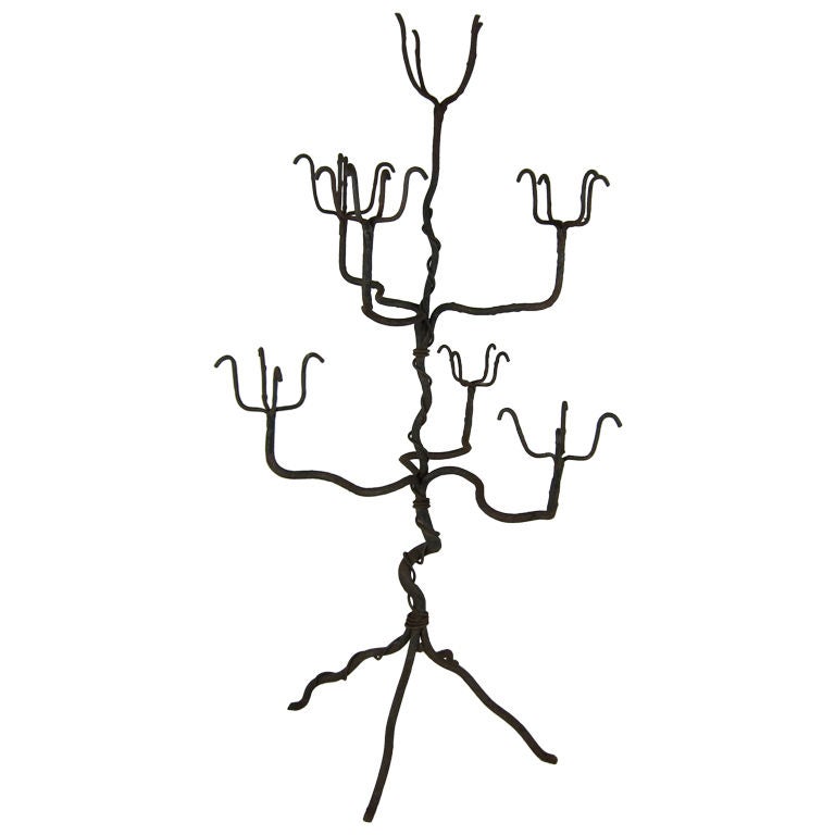Wrought Iron Tree Form Floor Sculpture after Giacometti