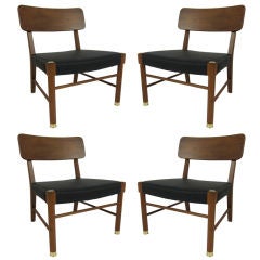 Four Danish Teak Lounge Chairs by Borge Mogensen 2