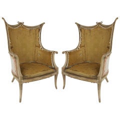 Pair of Fancifully Carved Armchairs by Interior Crafts