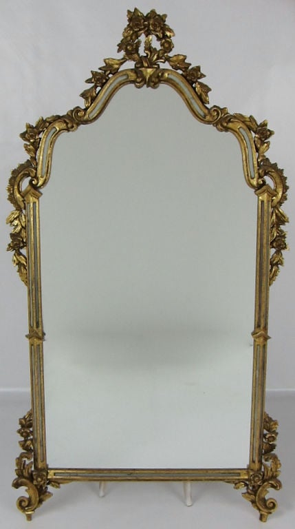 Venetian Rococo Pier Mirror with glass inset frame