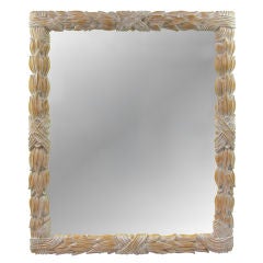 Large Carved Wood Acanthus Leaf Mirror by LaBarge
