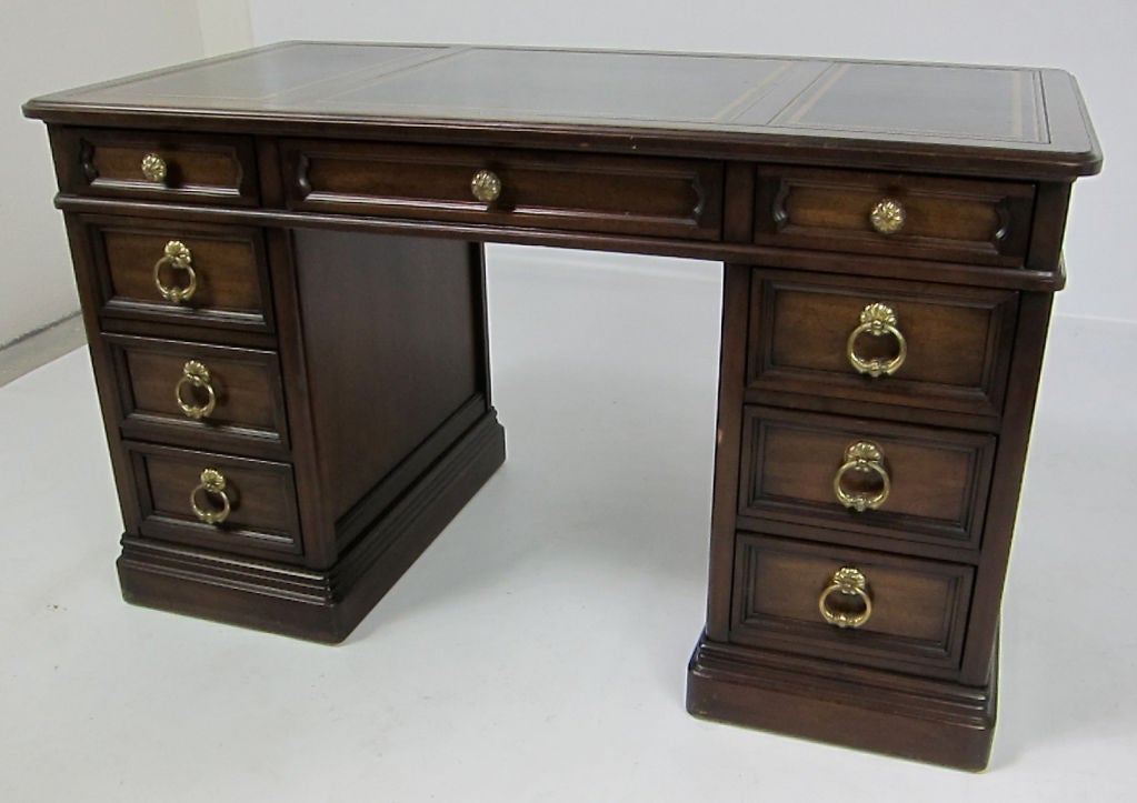 sligh leather top desk