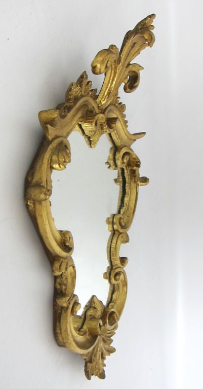 Italian Pair of Carved & Gilt Wood Mirrors-Italy