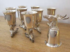 Set of Nine Stirrup Cups.