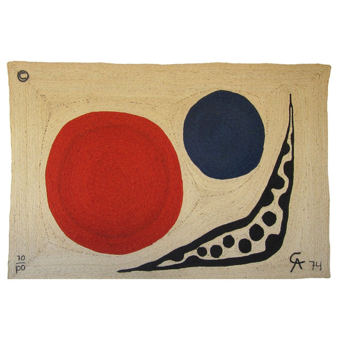 After Alexander Calder, Tapestry "Moon" 1974
