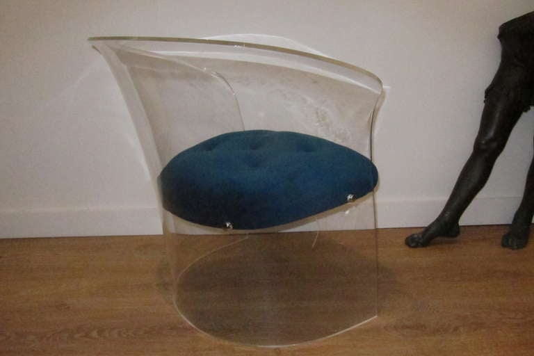 American Pair of Lucite Chairs.