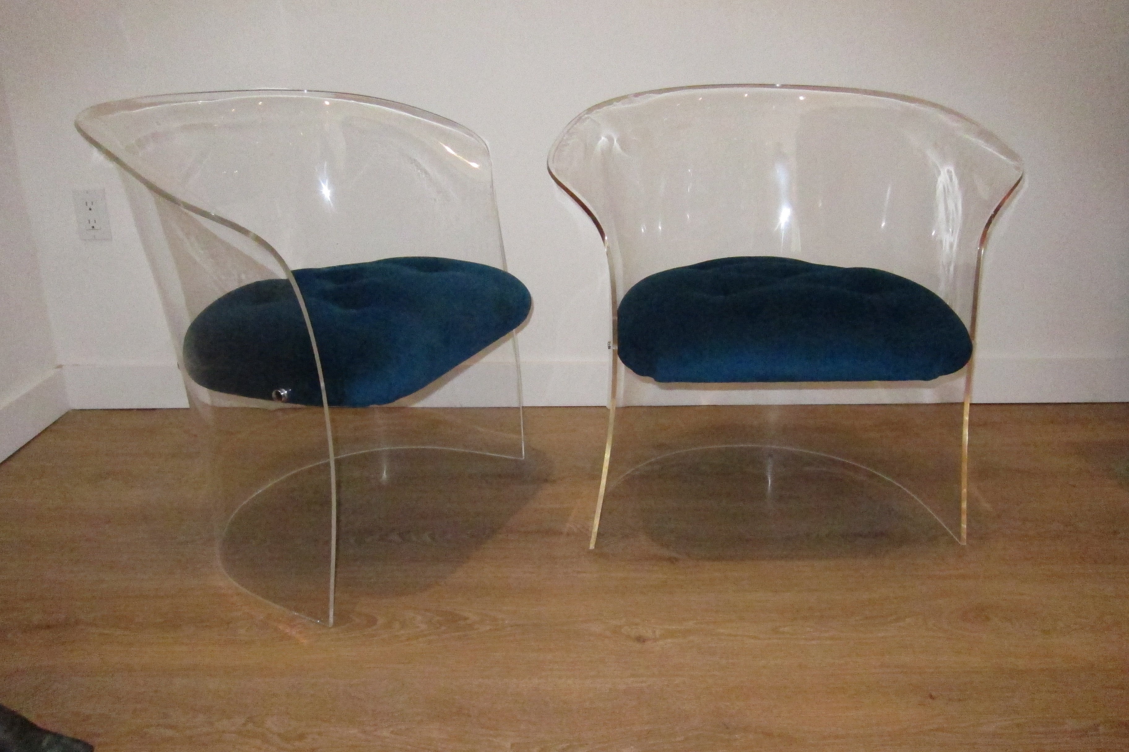 Pair of Lucite Chairs.