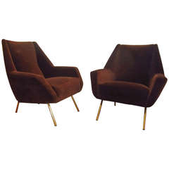 Pair of 1950s Italian Lounge Chairs