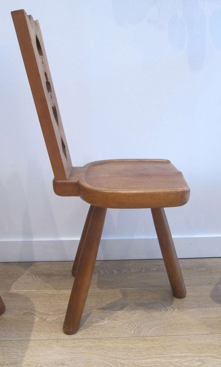 Mid-20th Century Three-Legged Italian Craft Chairs