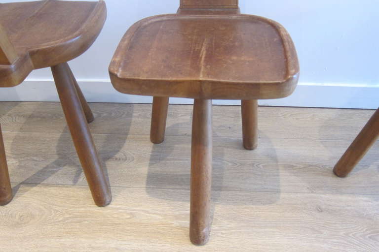 Three-Legged Italian Craft Chairs 3