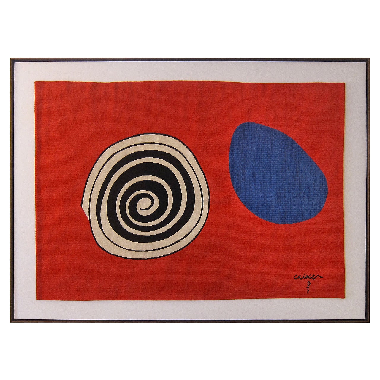 Tapestry, "La Tâche Bleue"  After Alexander Calder