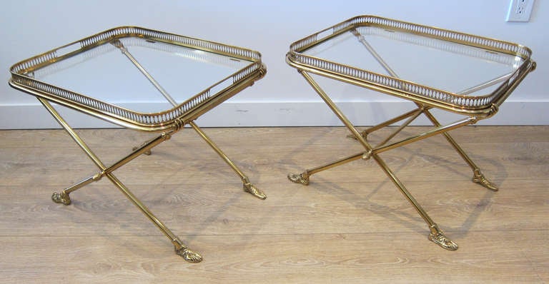 Pair of Fornasetti style Tray Tables.