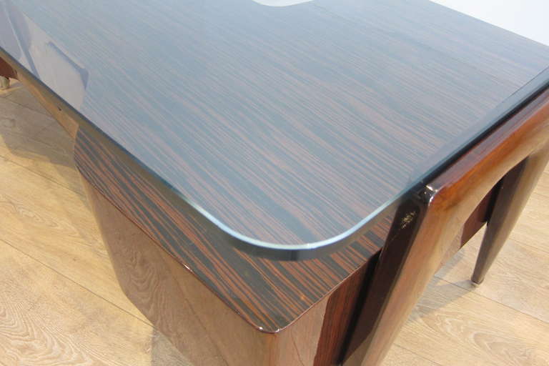 Italian Rosewood Executive Desk by Dassi at 1stDibs