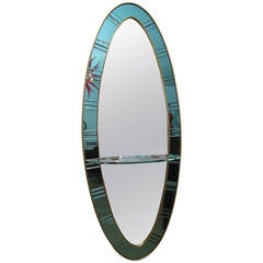 Full-Size Mirror by Cristal Arte, Italy 1950s