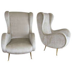 Sculptural Italian Lounge Chairs.