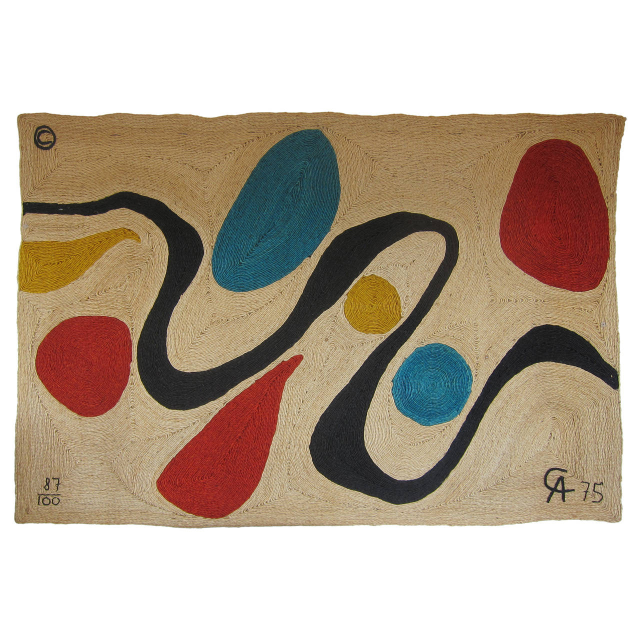 After Alexander Calder, Tapestry, "Turquoise," 1975 For Sale at 1stDibs