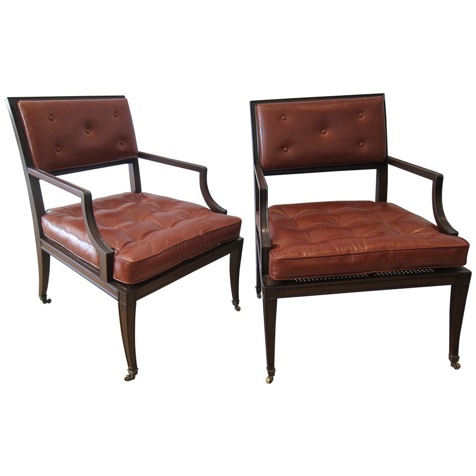Pair of  Library Armchairs by Grosfeld House