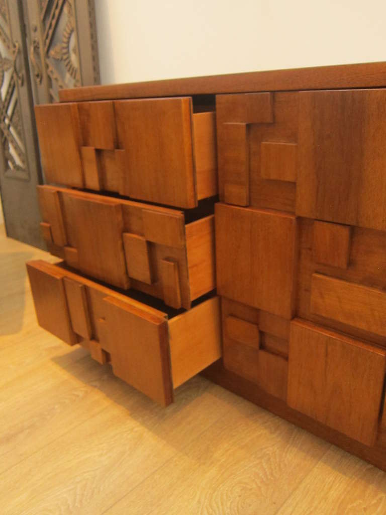 Late 20th Century Mosaic Chest of Drawers, USA 1970's.