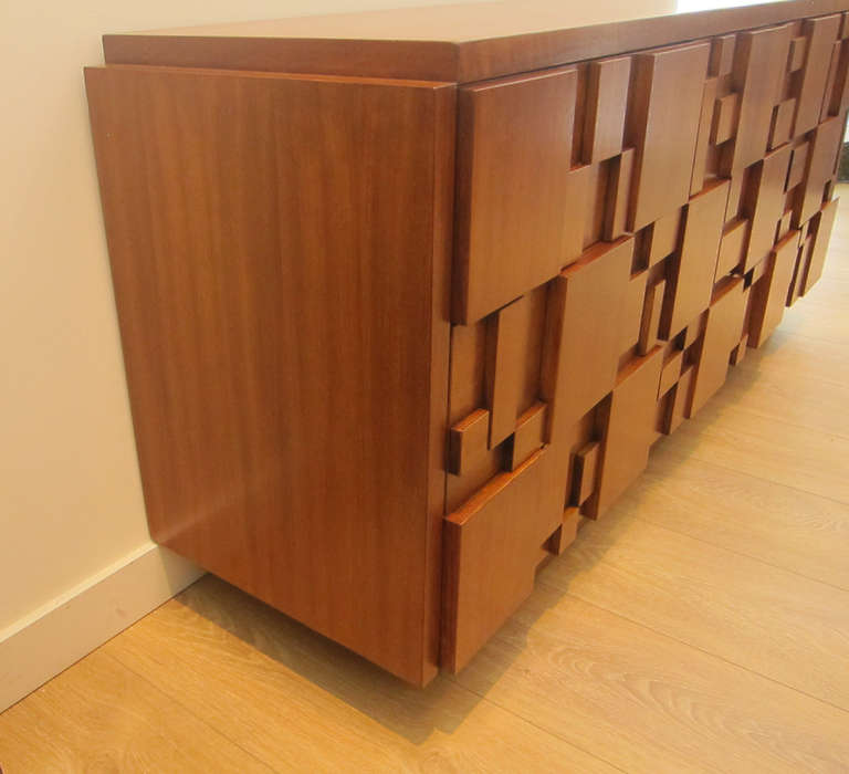 Mosaic Chest of Drawers, USA 1970's. In Excellent Condition In Miami, FL