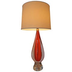 Murano Glass Table Lamp by Seguso, Italy 1950.