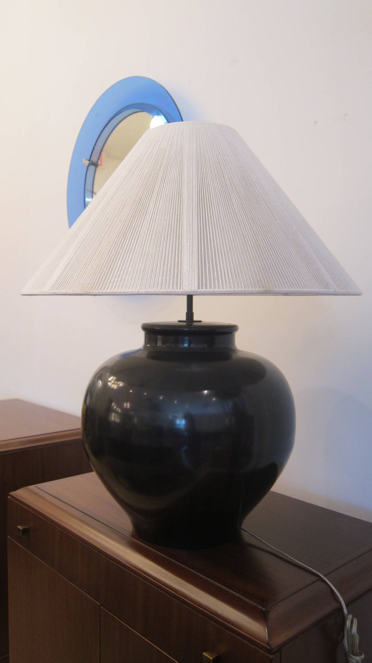 Large Ming base table lamp by Karl Springer oil rubbed bronze patina. This table lamp is documented.
FREE SHIPPING: White Glove to Continental US.