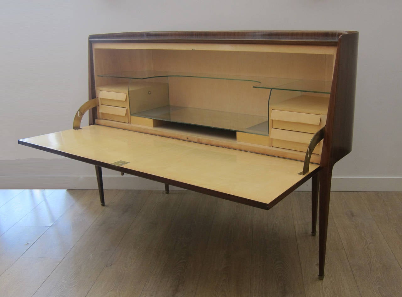 Dry Bar Cabinet by Paolo Buffa, Italy 1950's In Good Condition In Miami, FL
