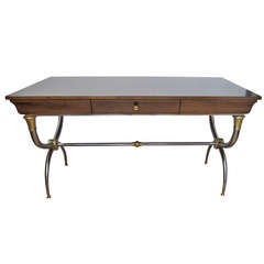 Vintage Neoclassical  Campaign Style Desk.