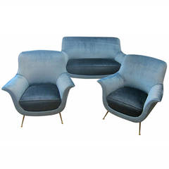 1950s Italian Lounge Chair Suite