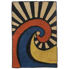 Retro "Swirl" Tapestry after Alexander Calder