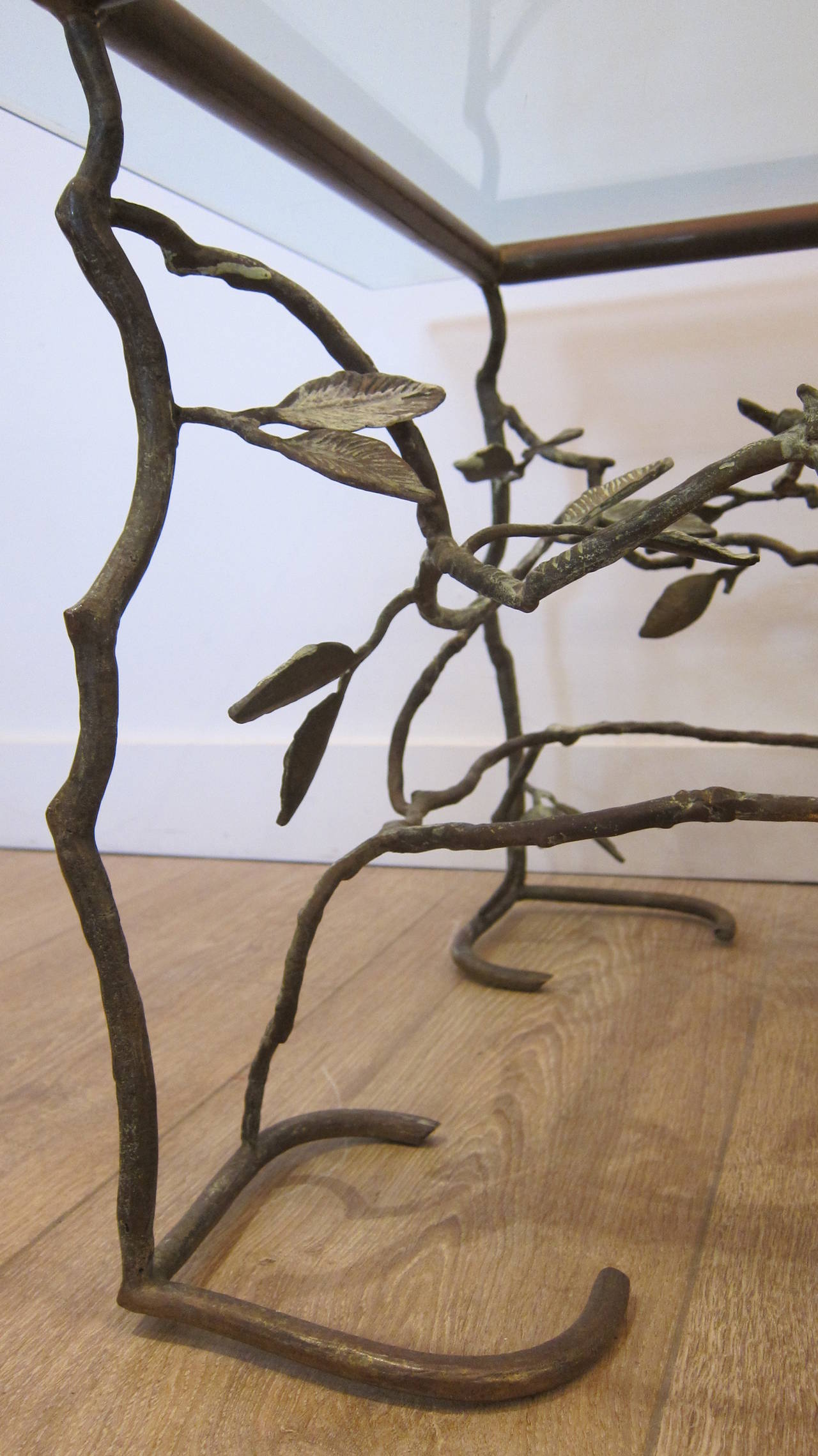 Bronze Coffee Table Base in Giacometti Style 3