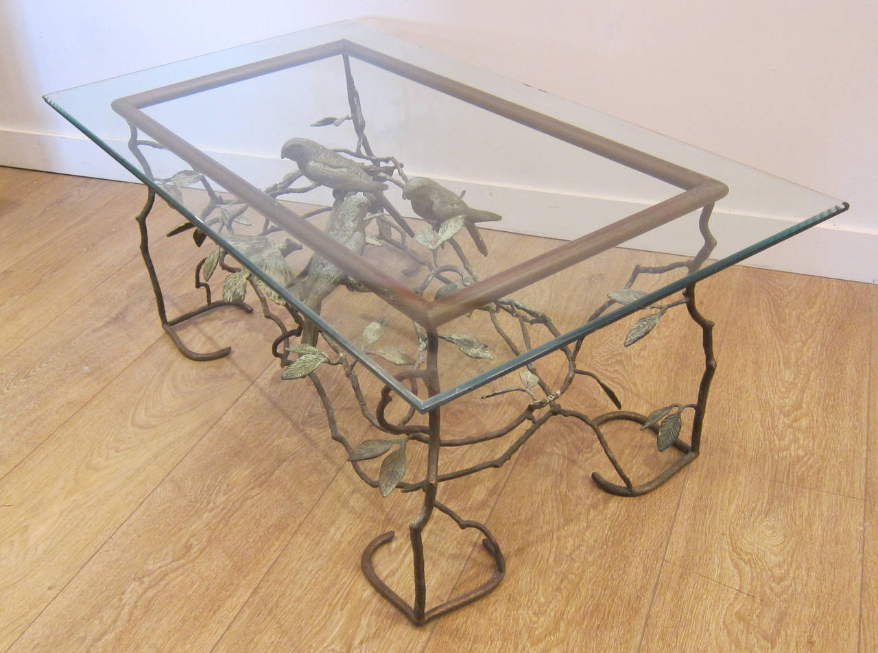 American Bronze Coffee Table Base in Giacometti Style
