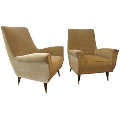 Pair of 1950s Italian Lounge Chairs
