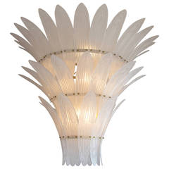 Three-Tier Murano Glass "Palm" Chandelier