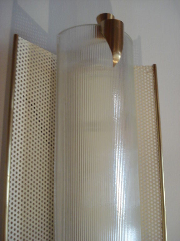Pair of French Perforated Metal Sconces. In Excellent Condition In Miami, FL