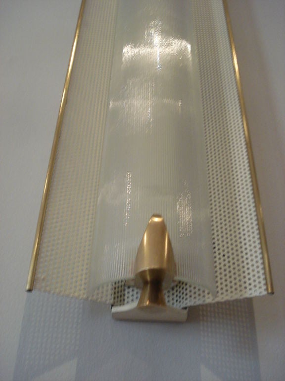Pair of French Perforated Metal Sconces. 1