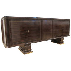 French Art Deco Ebony of Macassar Sideboard